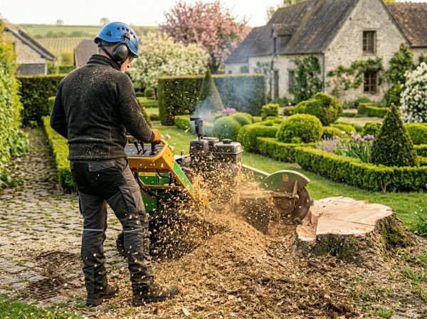 Dessouchage après abattage
