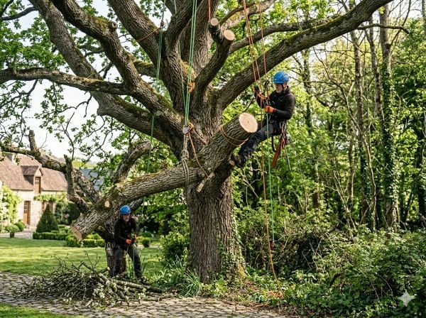 Élagage d'un chêne — élagueur professionnel Seine-Maritime